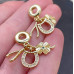 Подвеска клевер и подкова №2, цвет золото 13 мм 