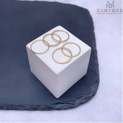 Подвеска кольцо рифленое уп. 5 шт., цвет золото 16 мм 