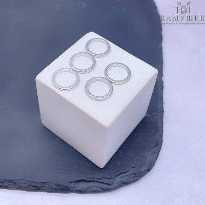 Подвеска кольцо уп. 5 шт., цвет серебро 12 мм