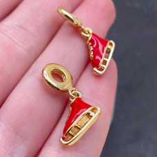 Подвеска коньки, цвет золото 12х14 мм 