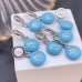 Подвеска конфета голубая M&M's, цвет серебро 8 мм