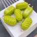 Подвеска конфета карамель зеленая №1, цвет золото ~ 19 мм