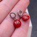 Подвеска конфета красная M&M's, цвет серебро 8 мм