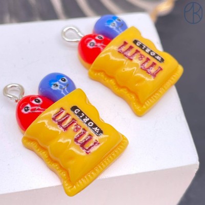 Подвеска конфета M&M's, цвет серебро 20 мм
