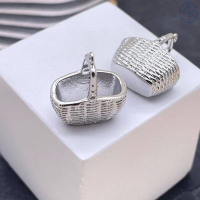 Подвеска корзинка, цвет серебро 20х17 мм