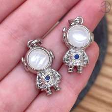 Подвеска космонавт, цвет серебро 20 мм 