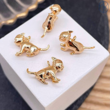 Подвеска кот, цвет золото 10 мм