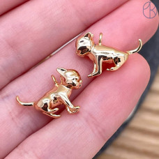 Подвеска кот, цвет золото 10 мм