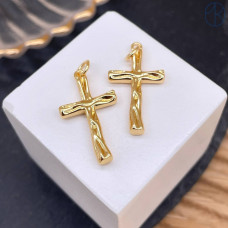 Подвеска крест, цвет золото 20х25 мм