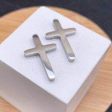 Подвеска крест сталь 25 мм, цвет серебро