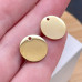 Подвеска круг гладкий сталь 12 мм, цвет золото 18К