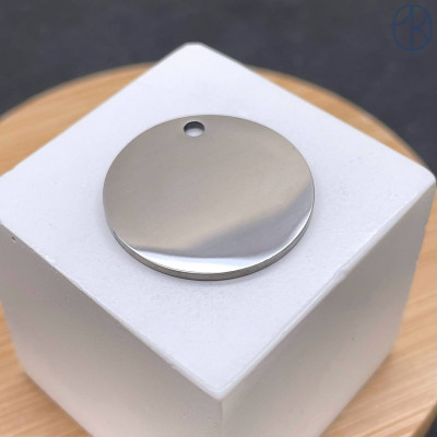 Подвеска круг гладкий сталь 25 мм, цвет серебро