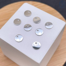 Подвеска круг гладкий сталь 6 мм, цвет серебро