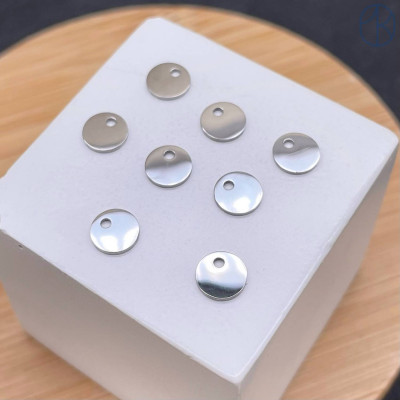 Подвеска круг гладкий сталь 6 мм, цвет серебро