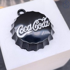 Подвеска крышка черная Coca cola 25 мм