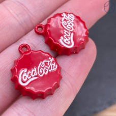 Подвеска крышка красная Coca cola 18 мм