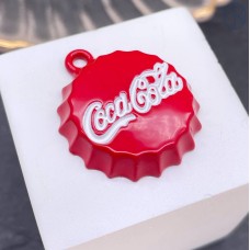 Подвеска крышка красная Coca cola 25 мм