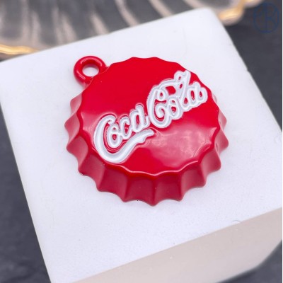 Подвеска крышка красная Coca cola 25 мм