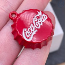 Подвеска крышка красная Coca cola 25 мм