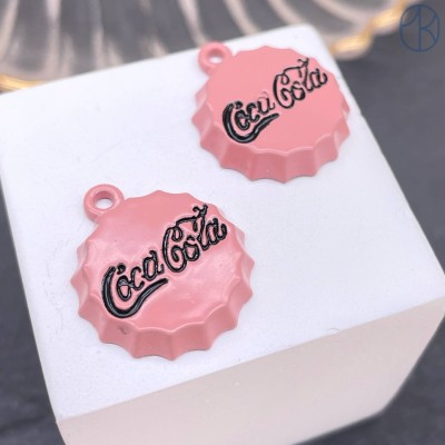 Подвеска крышка розовая Coca cola 18 мм