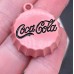 Подвеска крышка розовая Coca cola 25 мм