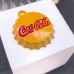 Подвеска крышка желтая Coca cola 25 мм