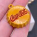 Подвеска крышка желтая Coca cola 25 мм