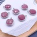 Подвеска квадрат родонит, цвет серебро 14 мм