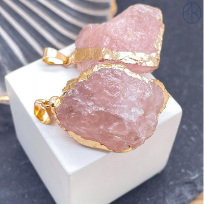 Подвеска Кварц розовый ~ 20-30 мм