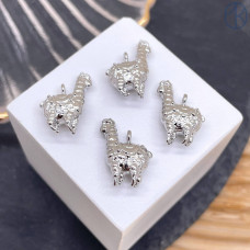 Подвеска лама, цвет серебро 17 мм 