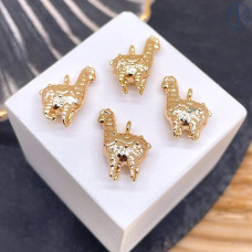 Подвеска лама, цвет золото 17 мм 