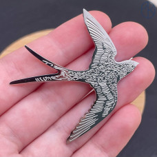 Подвеска ласточка сталь 50 мм, цвет серебро Подвеска ласточка сталь 50 мм, цвет серебро