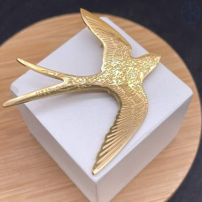 Подвеска ласточка сталь 50 мм, цвет золото 18К Подвеска ласточка сталь 50 мм, цвет золото 18К