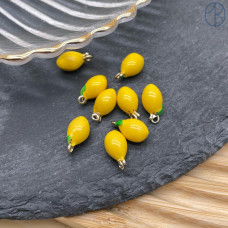 Подвеска лимон, цвет золото 13x7 мм