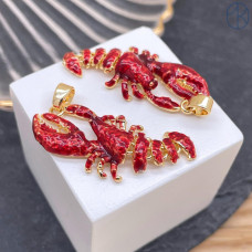 Подвеска лобстер, цвет золото 37 мм 