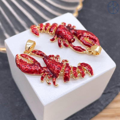 Подвеска лобстер, цвет золото 37 мм 