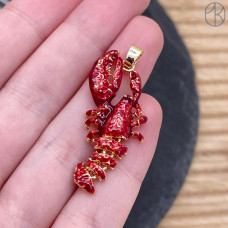 Подвеска лобстер, цвет золото 37 мм 