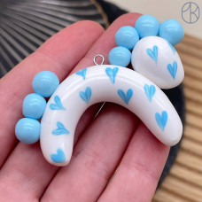 Подвеска лошадь №1, цвет серебро ~ 60х50 мм