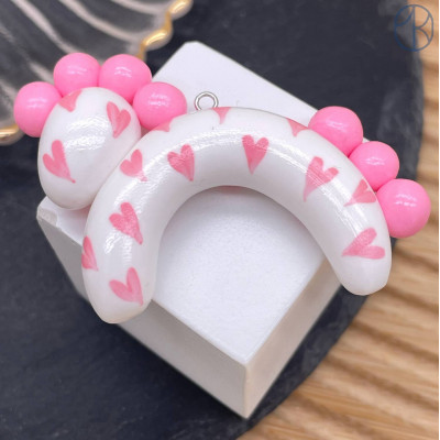 Подвеска лошадь №2, цвет серебро ~ 60х50 мм