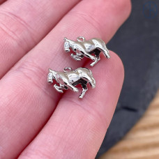 Подвеска лошадь, цвет серебро 10Х12 мм 