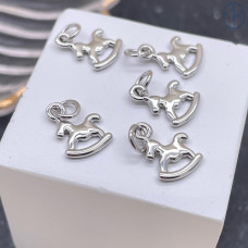 Подвеска лошадь, цвет серебро 12х8 мм 