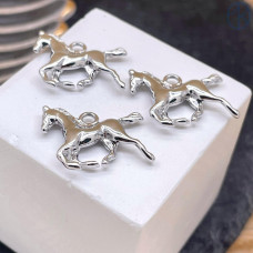 Подвеска лошадь, цвет серебро 15х18 мм 
