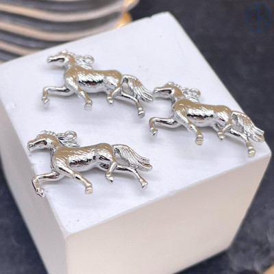 Подвеска лошадь, цвет серебро 15х20 мм 