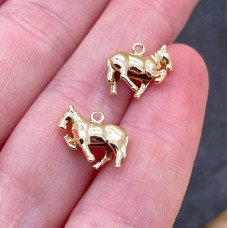 Подвеска лошадь, цвет золото 10Х12 мм 