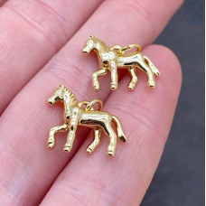 Подвеска лошадь, цвет золото 13х14,5 мм 