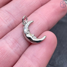 Подвеска луна, цвет серебро 16