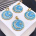 Подвеска луна голубая эмаль, цвет золото 18 мм Подвеска луна голубая эмаль, цвет золото 18 мм