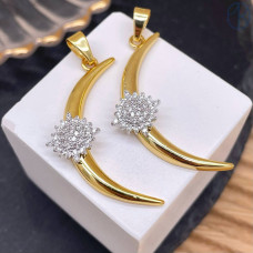 Подвеска луна и звезда, цвет золото 34 мм