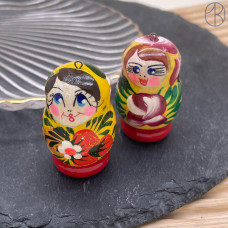 Подвеска матрешка №6 40х26 мм
