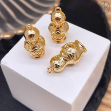 Подвеска матрешка, цвет золото 18 мм Подвеска матрешка, цвет золото 18 мм